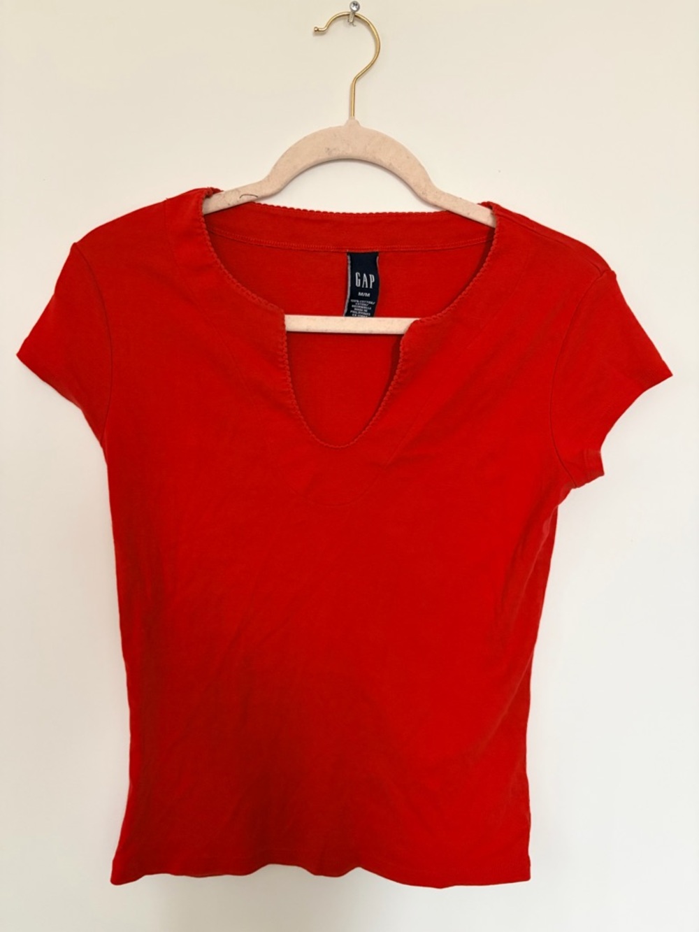 GAP Red Cotton T-Shirt - M
